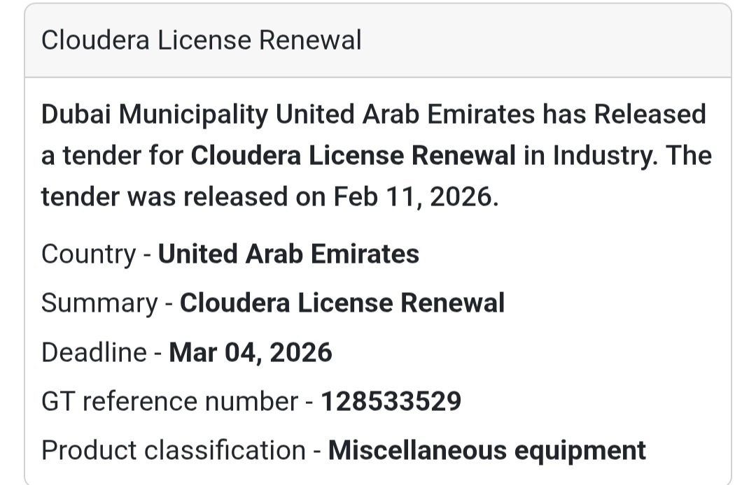 🔹 Cloudera License Renewal