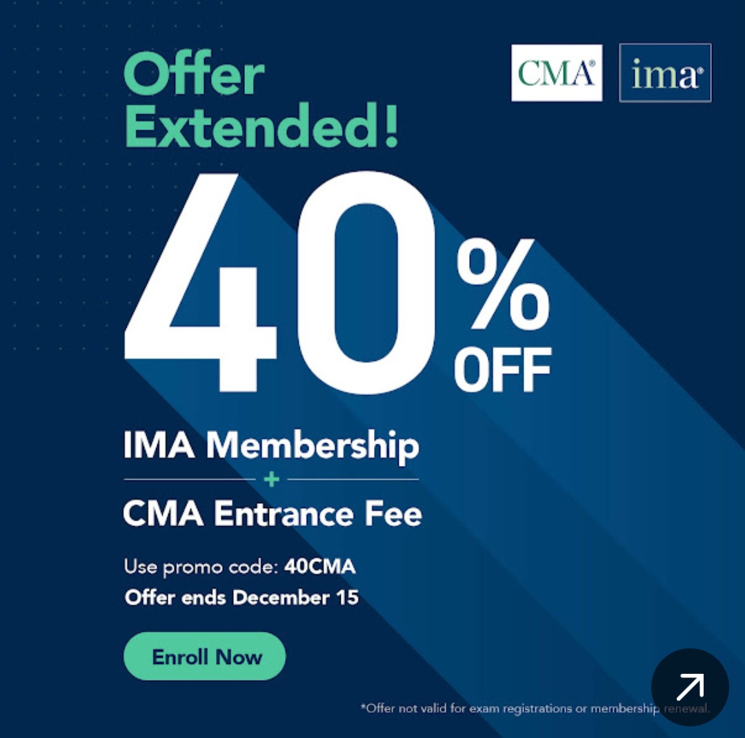 🎓📊 CMA® Offer Extended – Don’t Miss Out! 📊🎓