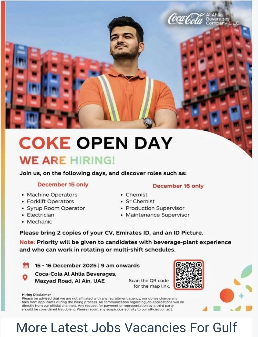 🥤🚀 Coca-Cola Open Day Recruitment – Al Ain, UAE 🇦🇪