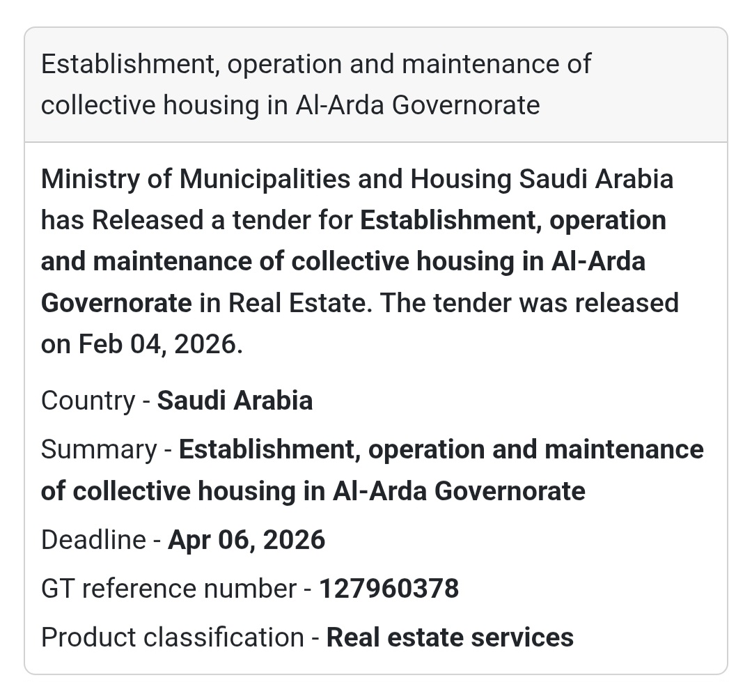 🏘️ Collective Housing Project – Al-Arda Governorate
