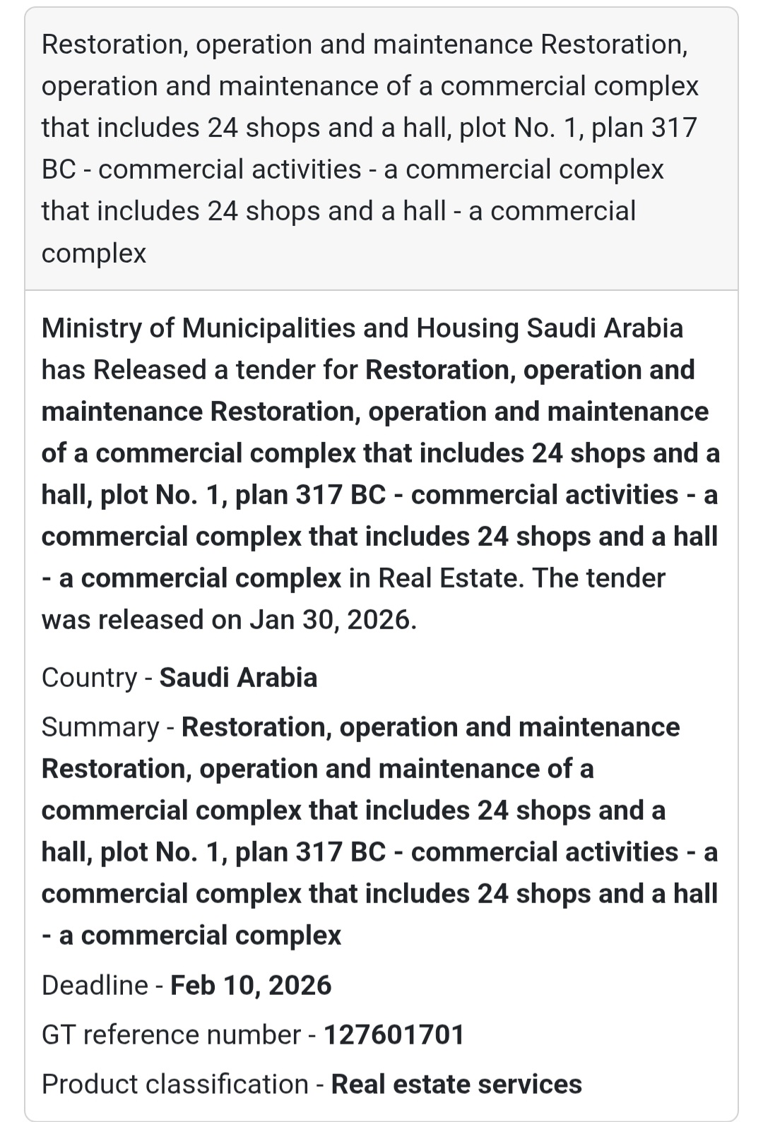 🛍️ Commercial Complex (24 Shops + Hall) – Plot No. 1