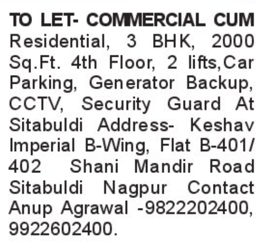 🏢 Commercial Cum Residential Property for Rent