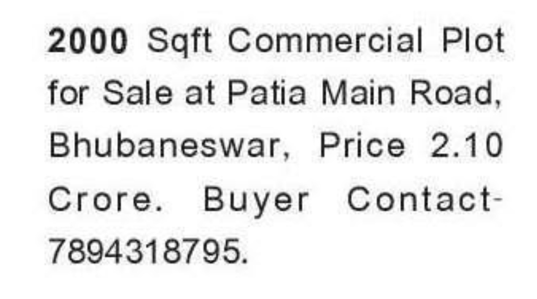 🏢 Commercial Plot for Sale Bhubaneswar