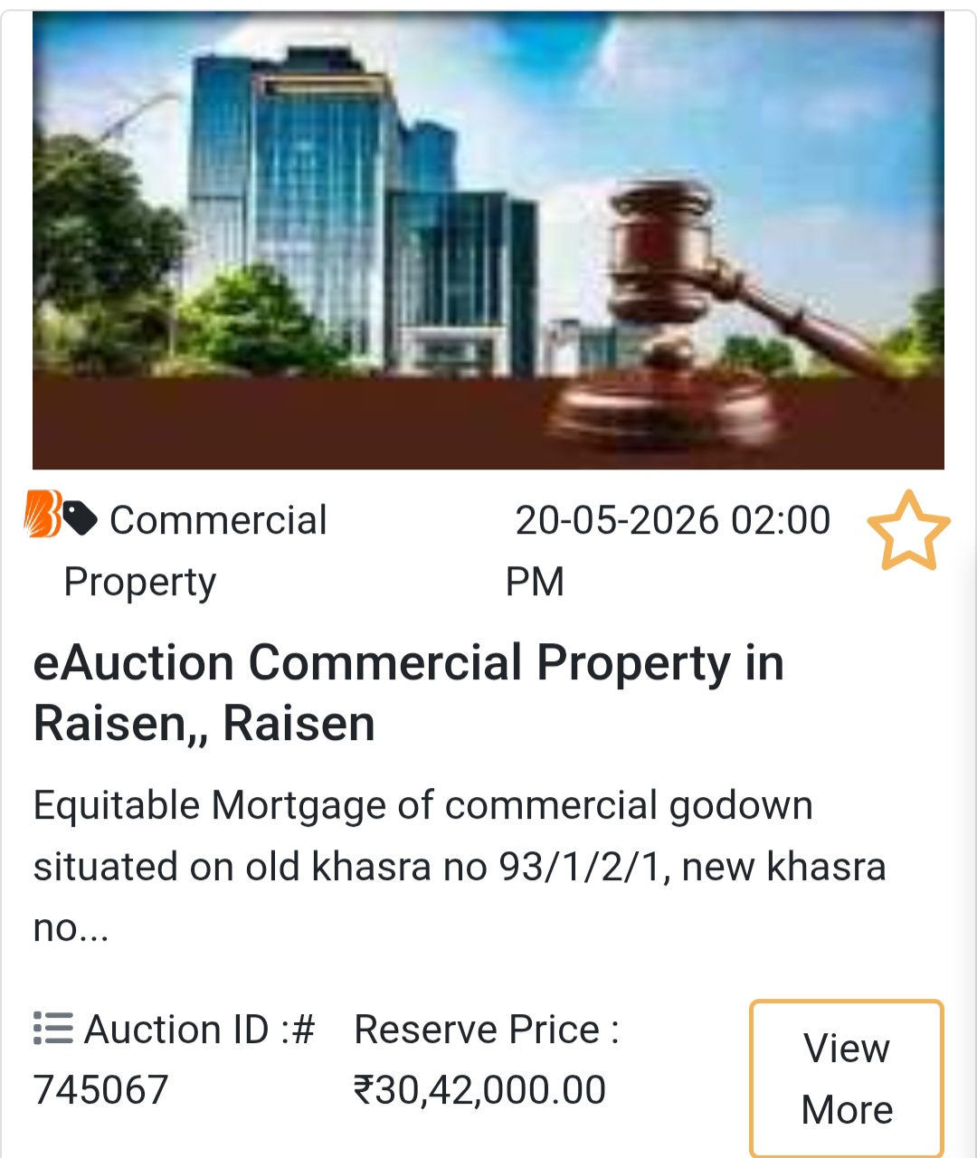 🏢 Commercial Property in Raisen, Raisen