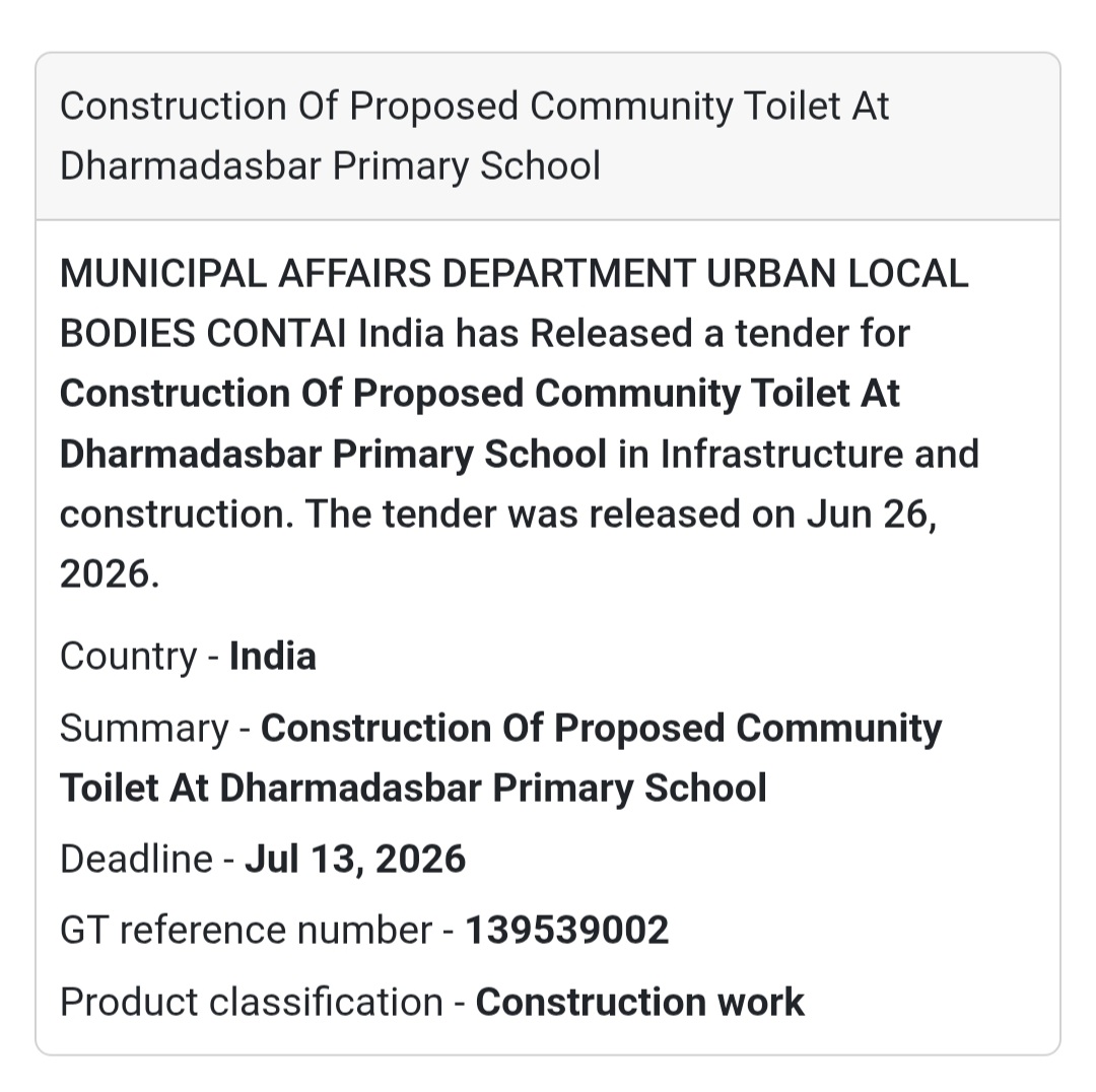 Community Toilet Construction at Dharmadasbar Primary School – West Bengal