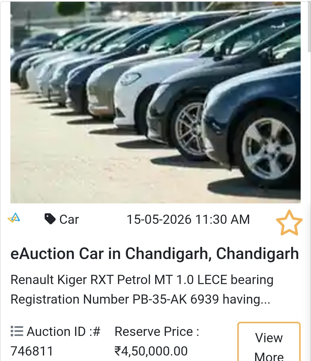 🚗 Compact SUV – Chandigarh Auction
