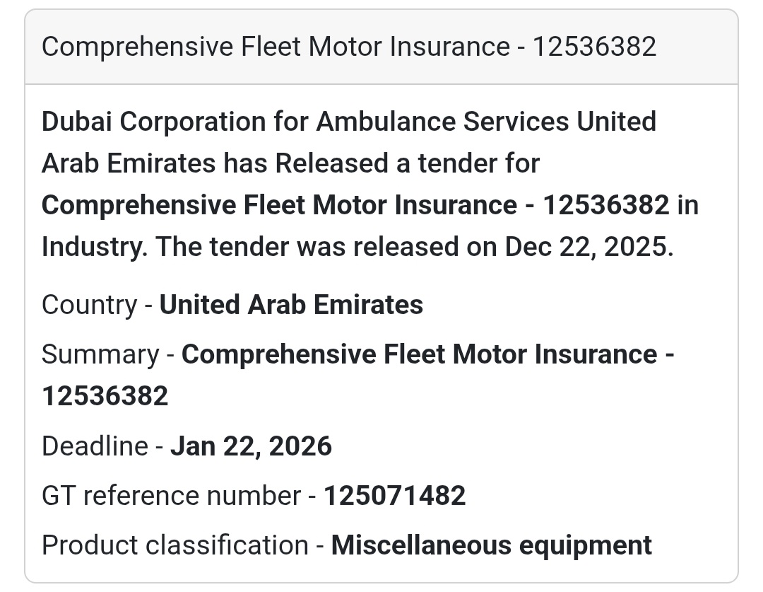 Comprehensive Fleet Motor Insurance