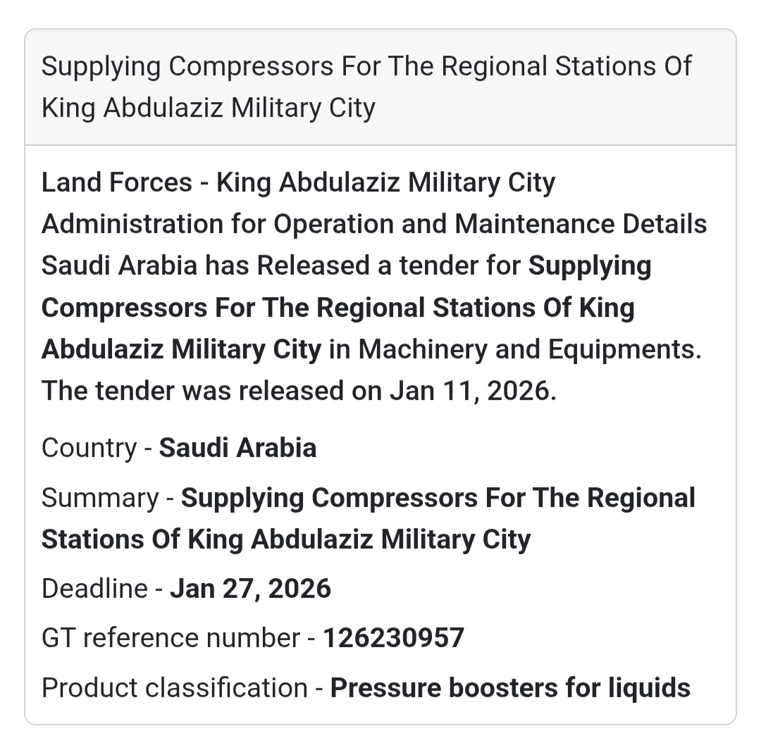 COMPRESSORS SUPPLY – MILITARY CITY