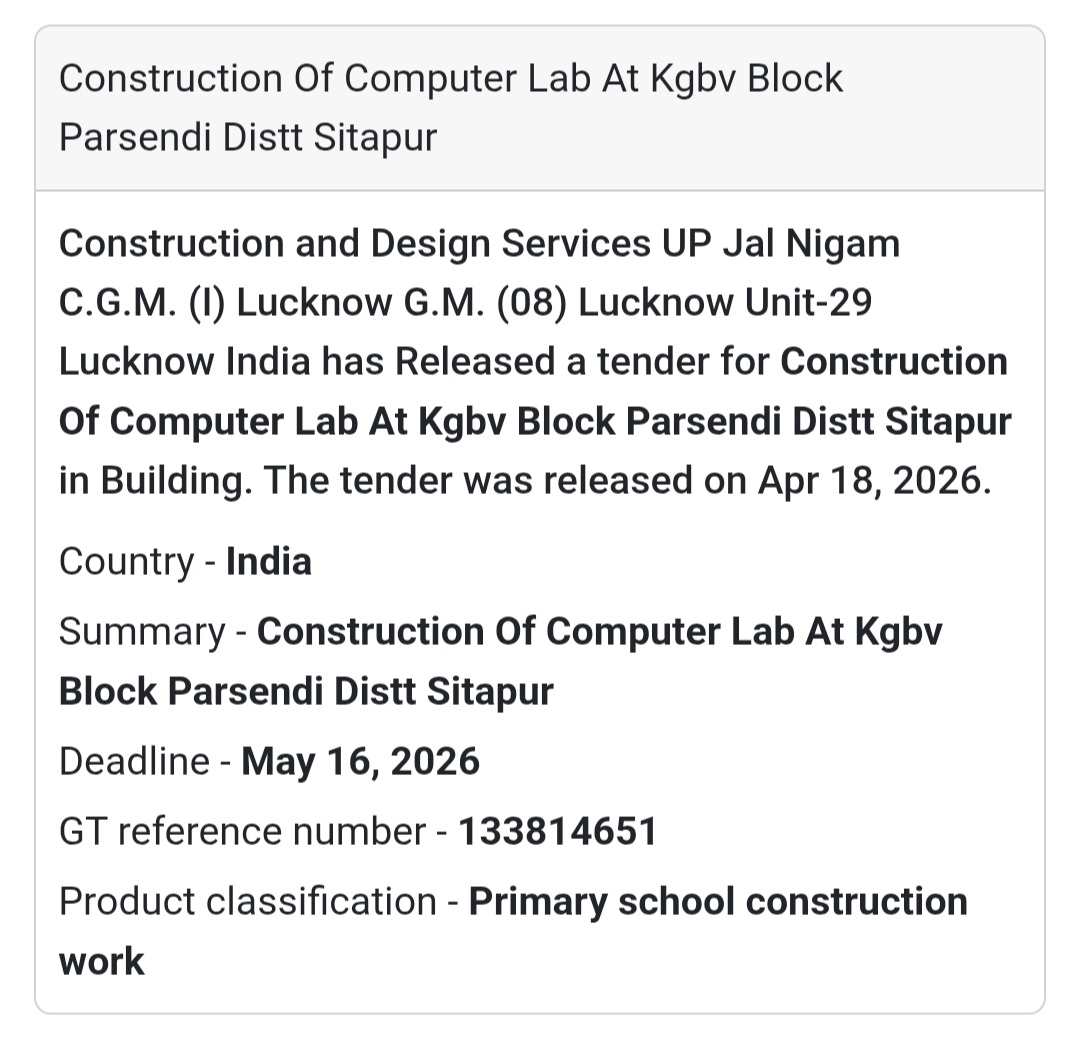 💻 Computer Lab Construction – Sitapur (Parsedi)