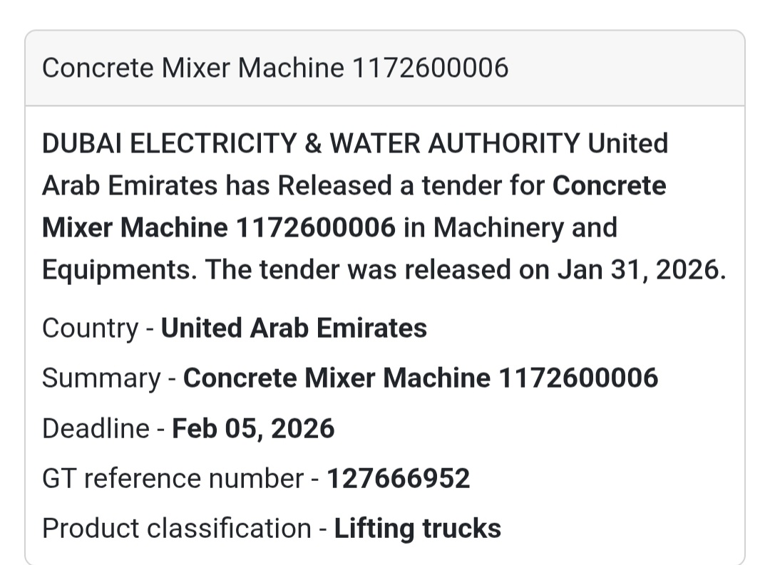 🚧 Concrete Mixer Machine Supply