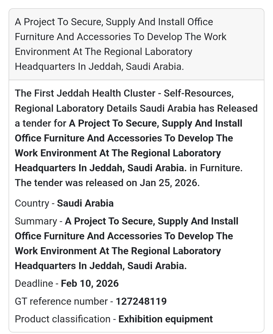 🪑 Office Furniture & Accessories – Jeddah