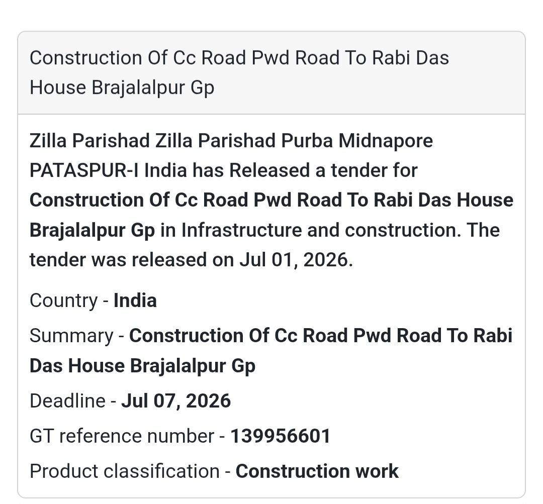 🛣️ Construction of CC Road | Patashpur-I, Purba Medinipur, West Bengal