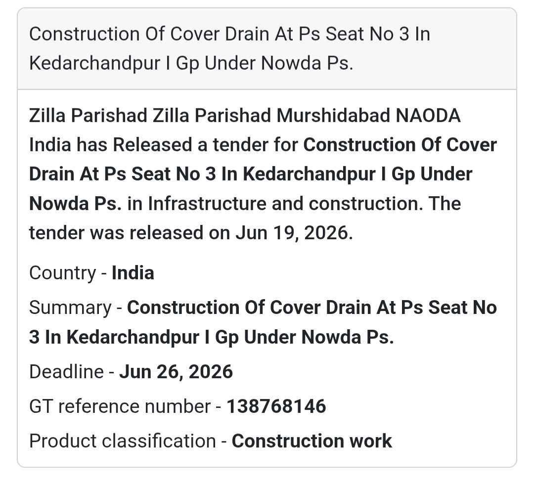 🌧️ Construction of Covered Drain at Kedarchandpur-I GP