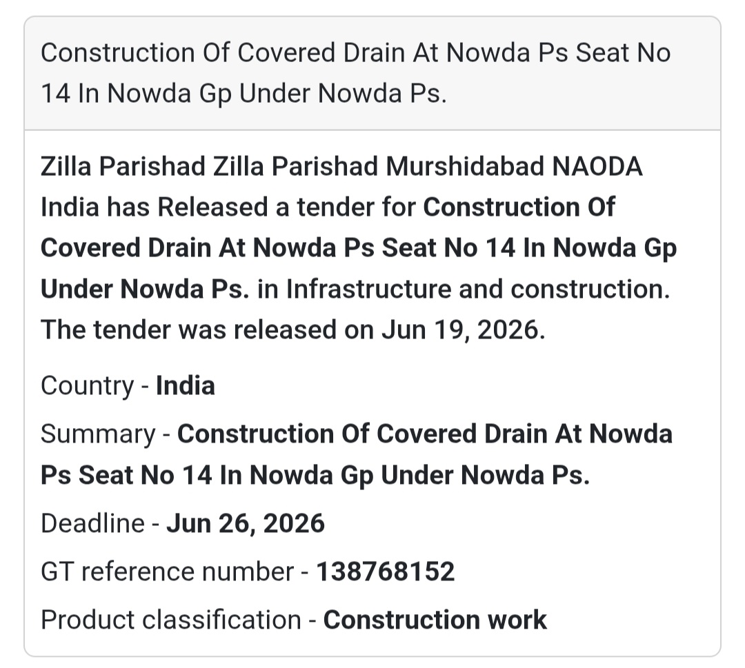 🌧️ Construction of Covered Drain at Nowda GP