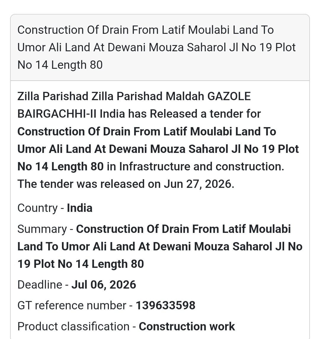 🚧 Construction of Drain | 📍Dewani, Saharol, Gazole, Malda