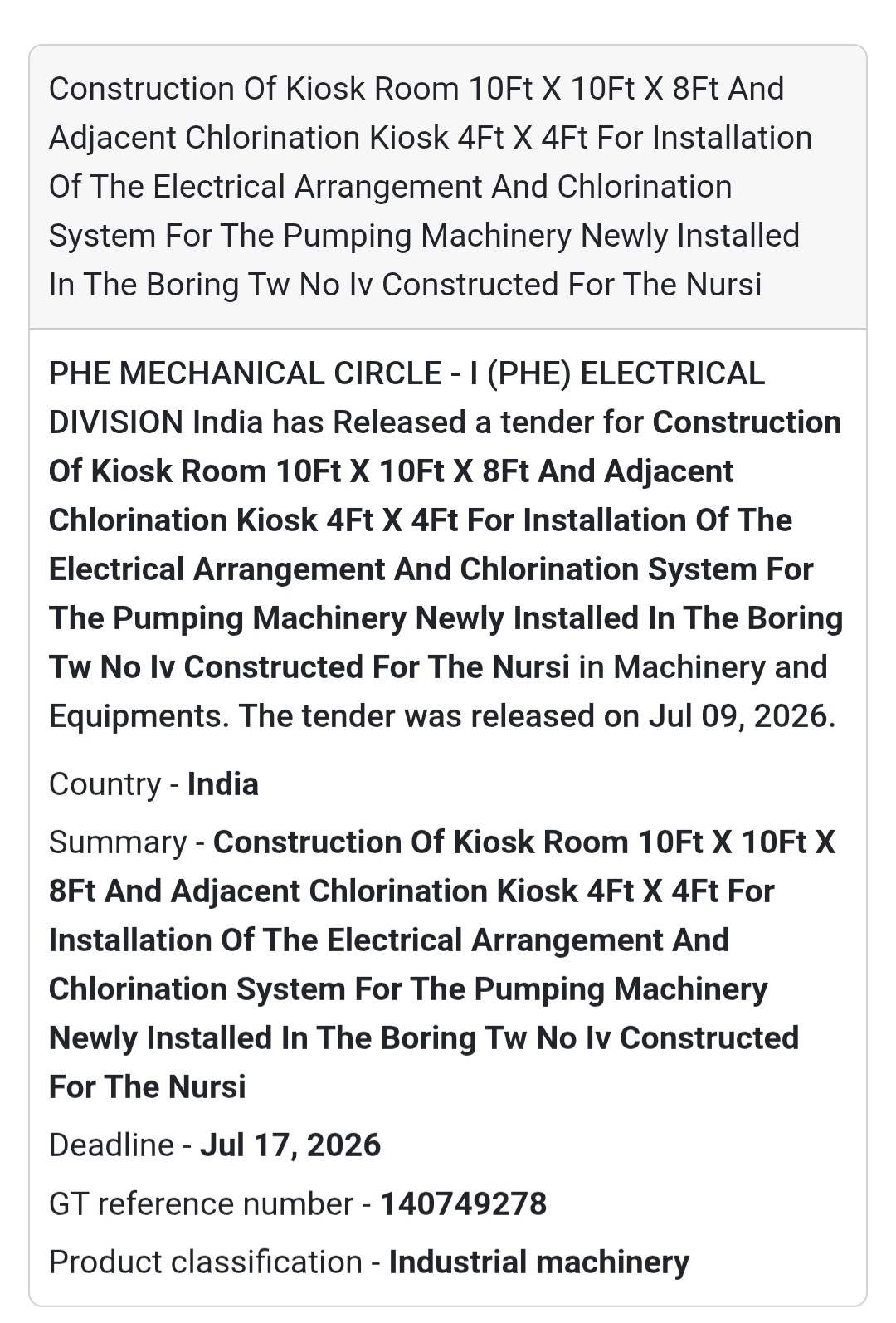 🏗️ Construction of Kiosk Room & Chlorination Kiosk | 📍West Bengal