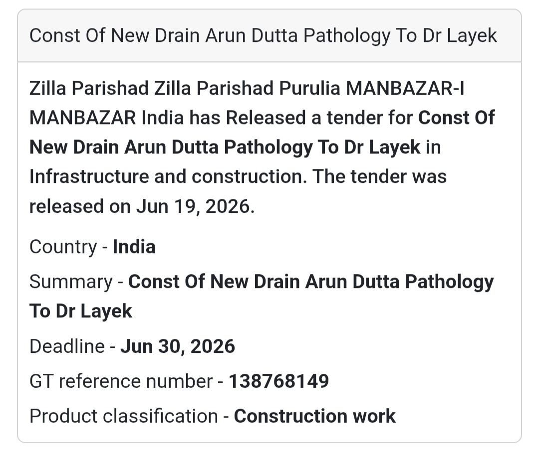🌧️ Construction of New Drain from Arun Dutta Pathology to Dr. Layek