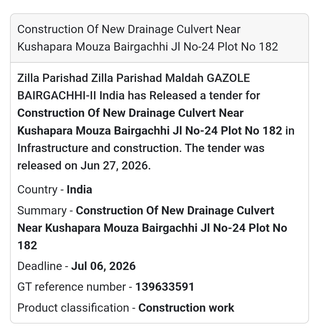 🌉 Construction of New Drainage Culvert | 📍Kushapara, Bairgachhi, Gazole, Malda