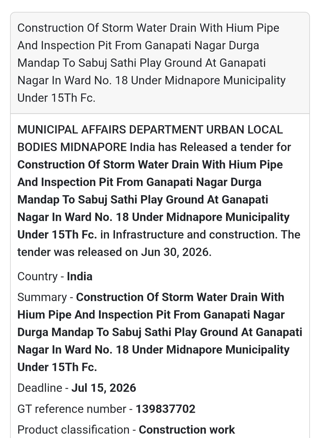📢 Construction of Storm Water Drain with Hume Pipe & Inspection Pit | Midnapore