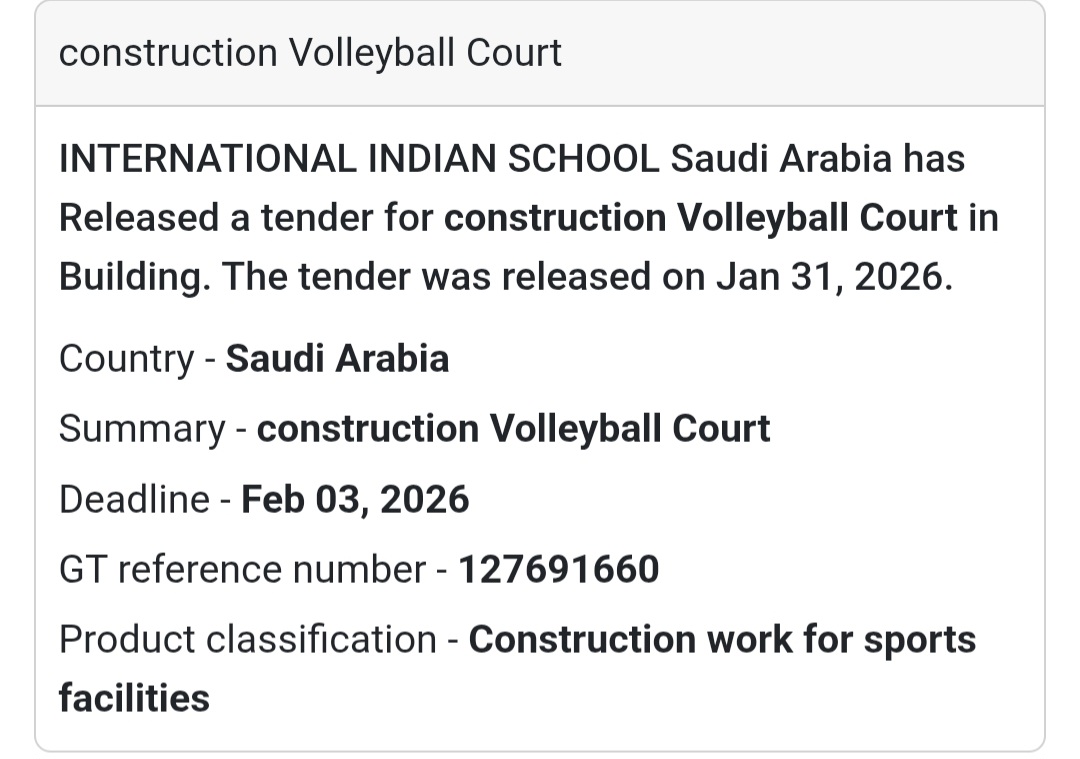 🏐 Construction of Volleyball Court