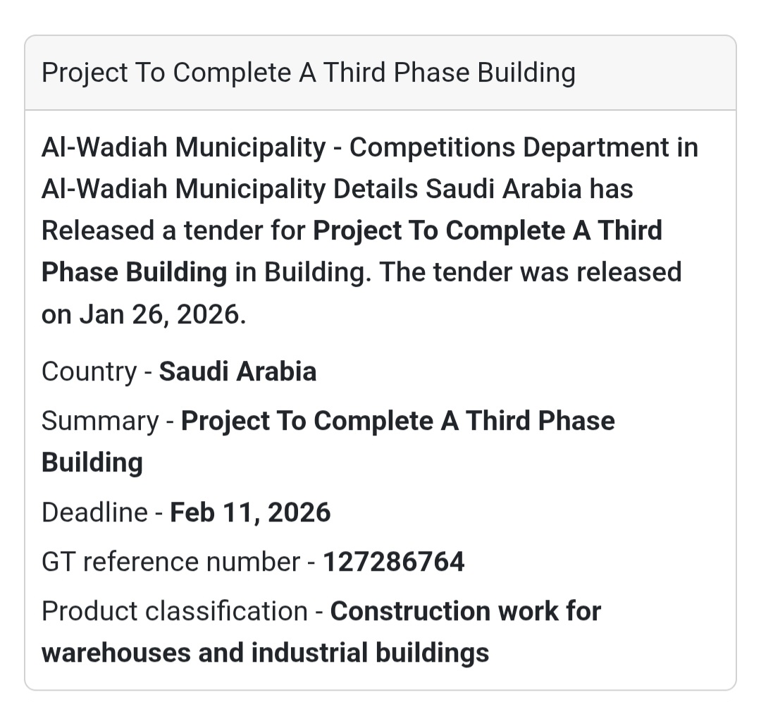 🏗️ Construction Project – Third Phase Building