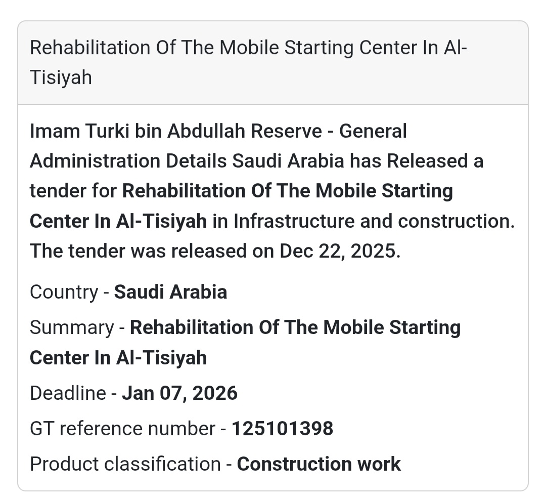 🏗️ Construction & Rehabilitation Project – Saudi Arabia 🇸🇦