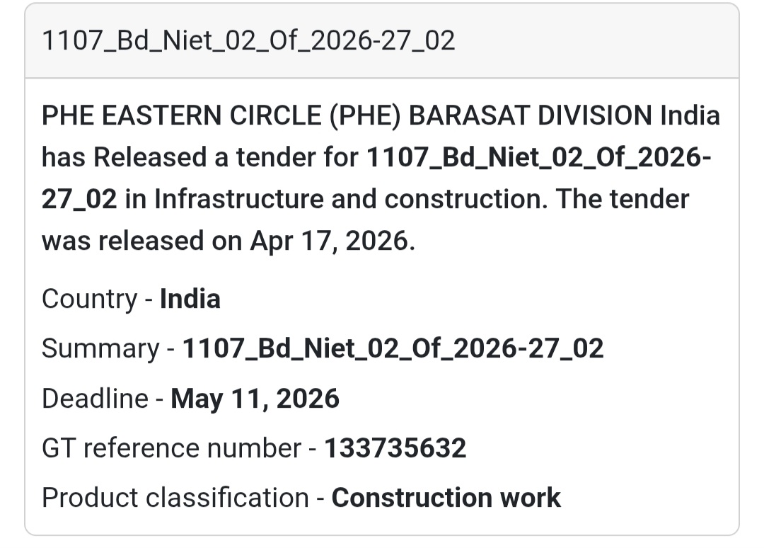 🏗️ Construction Work – Barasat (WB)