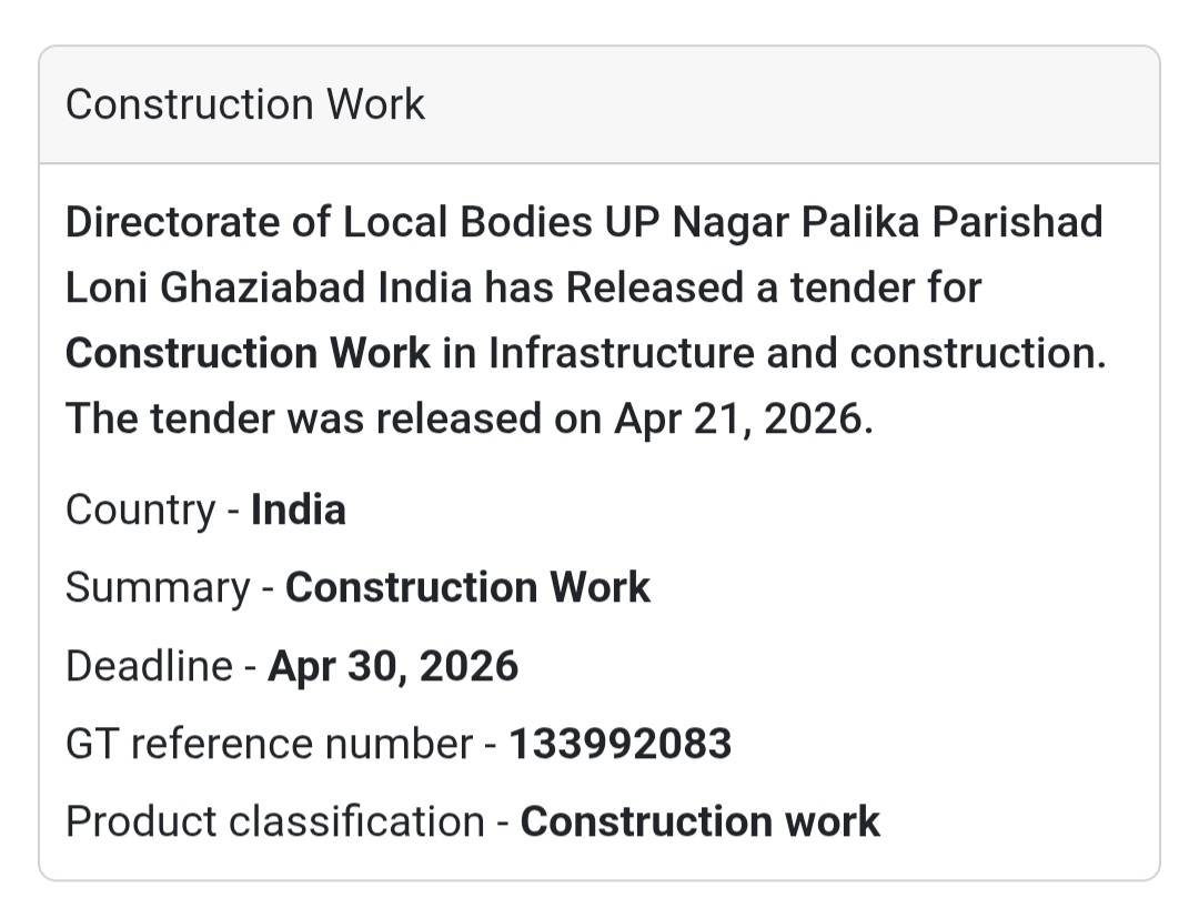 🚧 Construction Work – Ghaziabad (Loni)