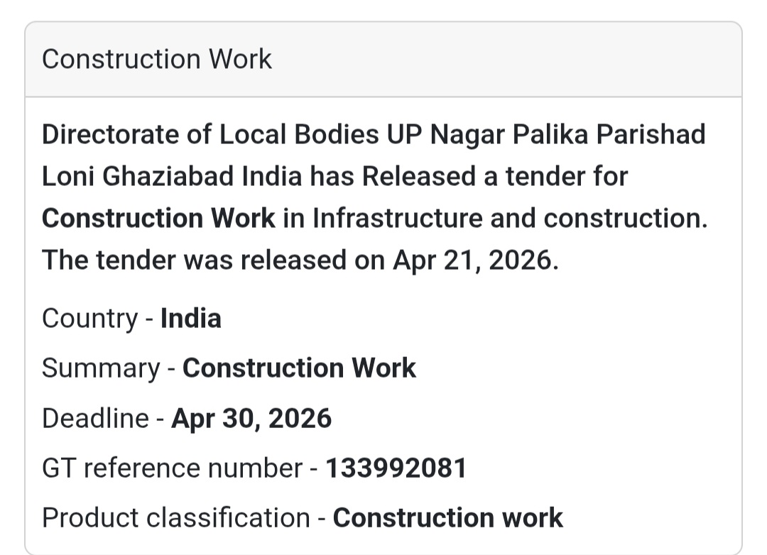 🚧 Construction Work – Ghaziabad (Loni)