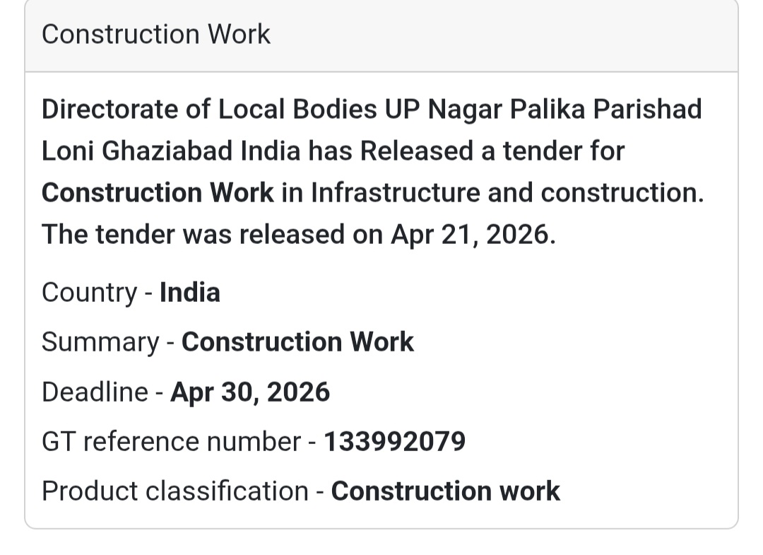 🚧 Construction Work – Ghaziabad (Loni)