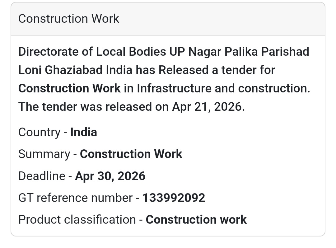 🚧 Construction Work – Ghaziabad (Loni)