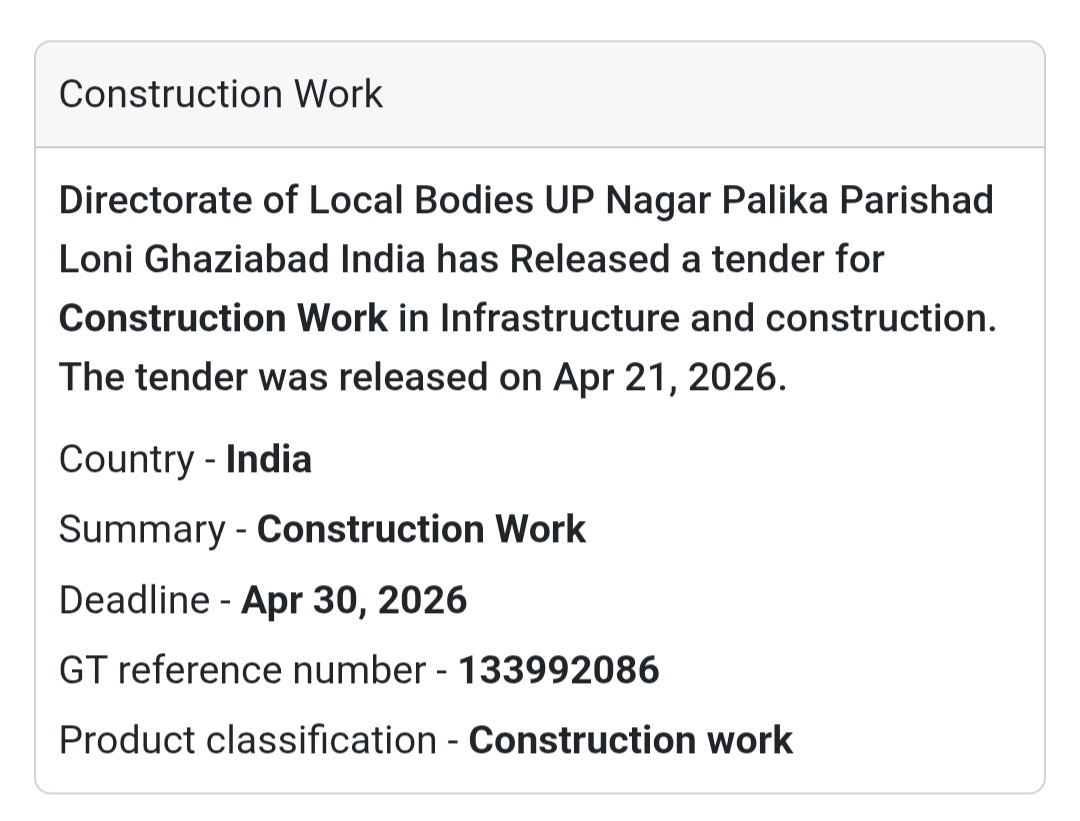 🚧 Construction Work – Ghaziabad (Loni)