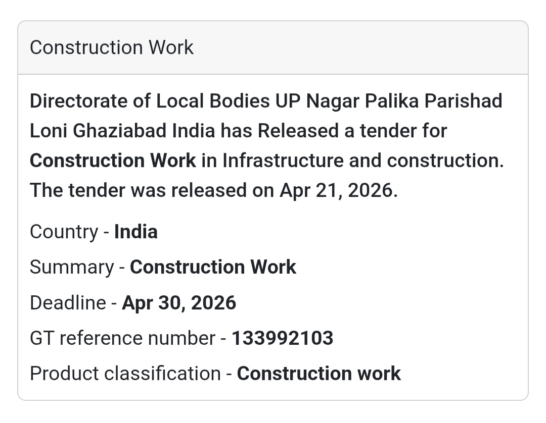 🚧 Construction Work – Ghaziabad (Loni)