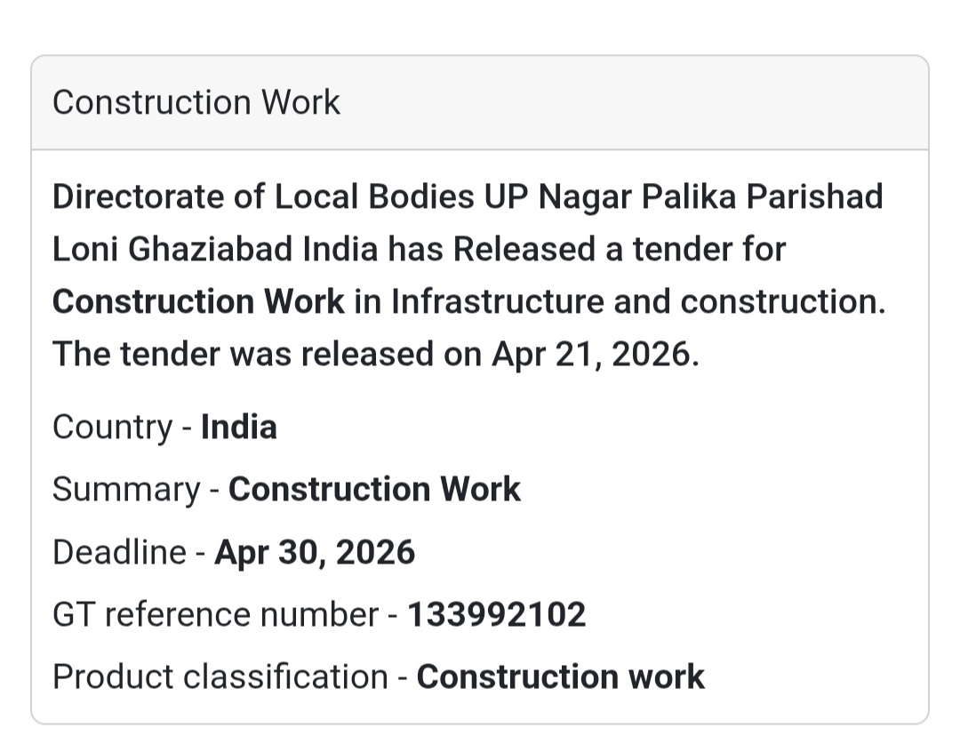 🚧 Construction Work – Ghaziabad (Loni)