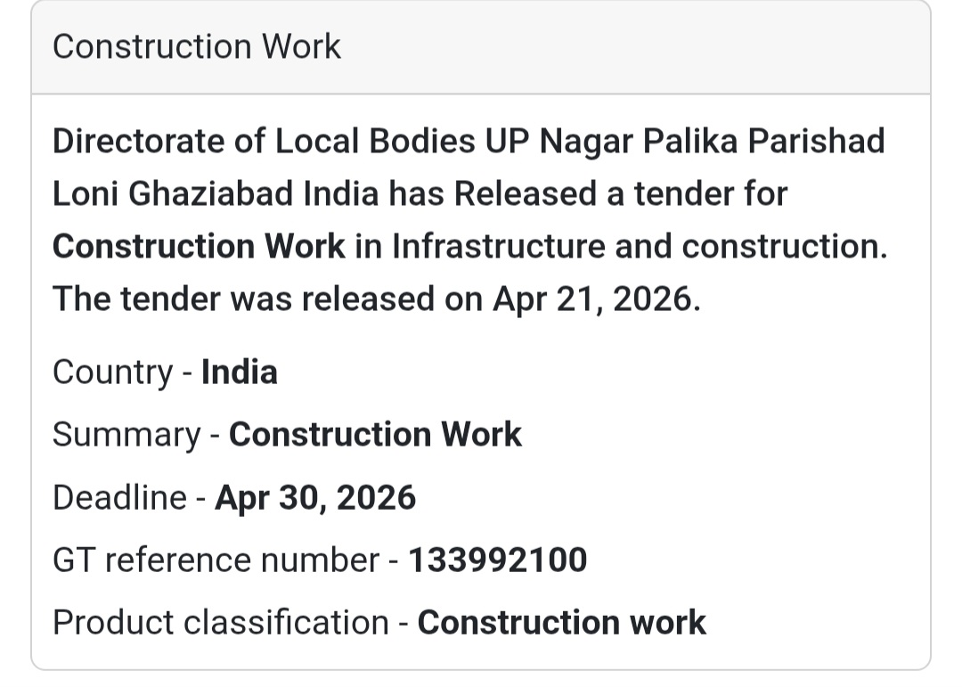 🚧 Construction Work – Ghaziabad (Loni)