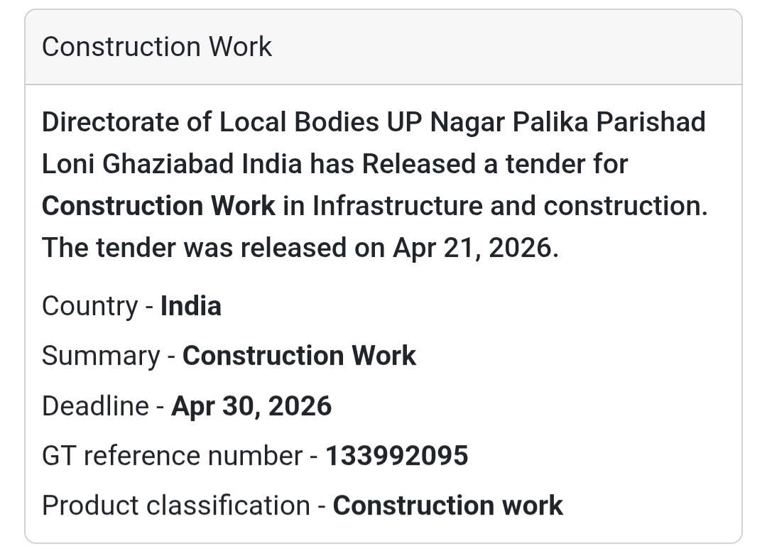 🚧 Construction Work – Ghaziabad (Loni)