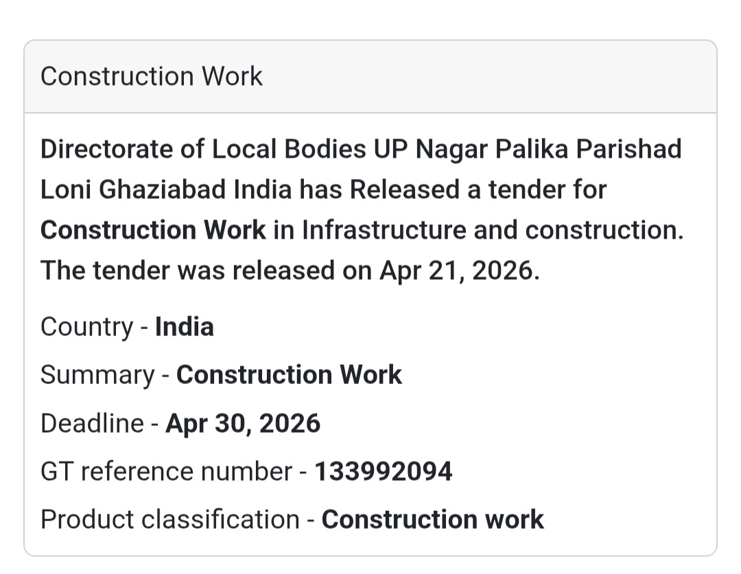 🚧 Construction Work – Ghaziabad (Loni)
