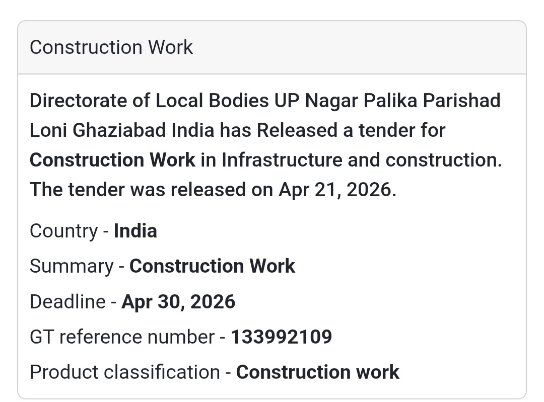 🚧 Construction Work – Ghaziabad (Loni)