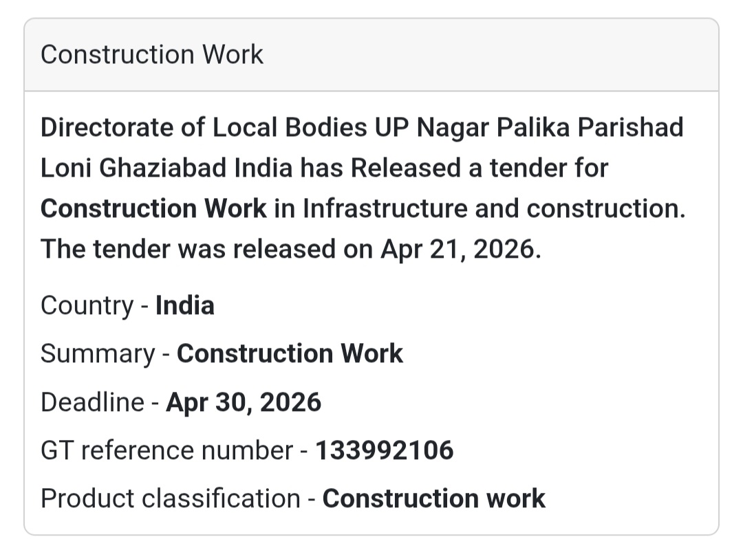 🚧 Construction Work – Ghaziabad (Loni)