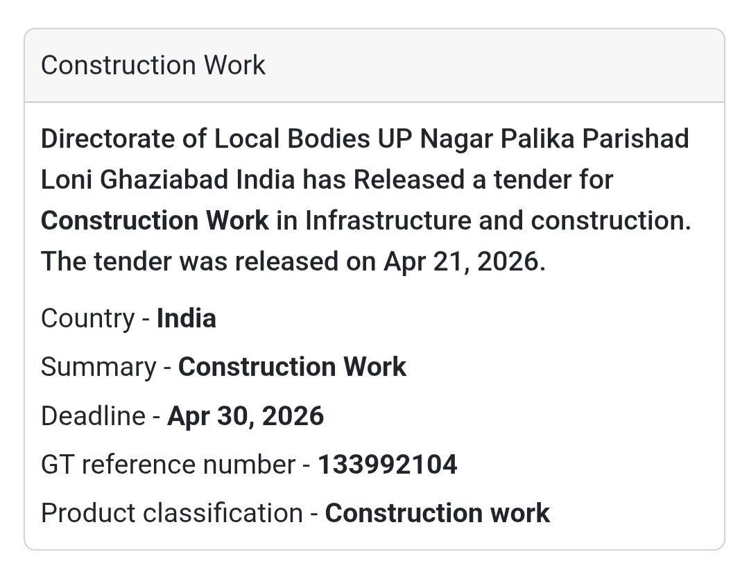 🚧 Construction Work – Ghaziabad (Loni)