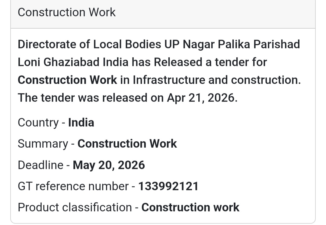 🚧 Construction Work – Ghaziabad (Loni)