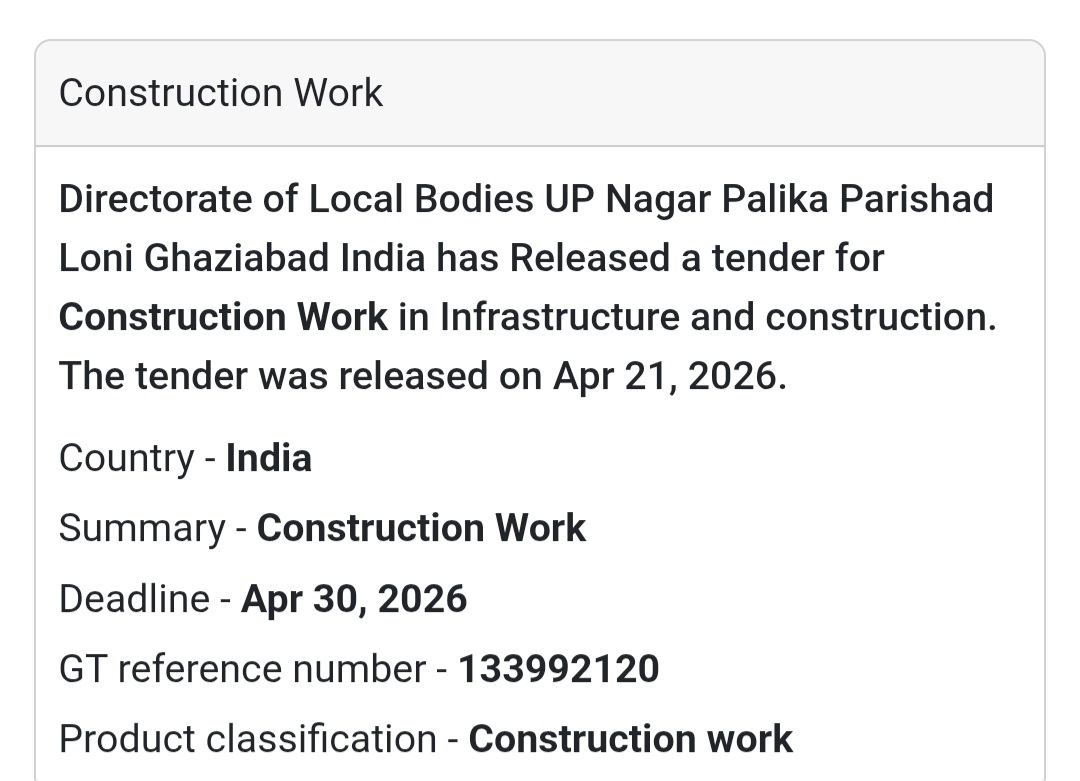 🚧 Construction Work – Ghaziabad (Loni)