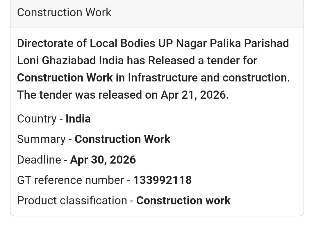 🚧 Construction Work – Ghaziabad (Loni)