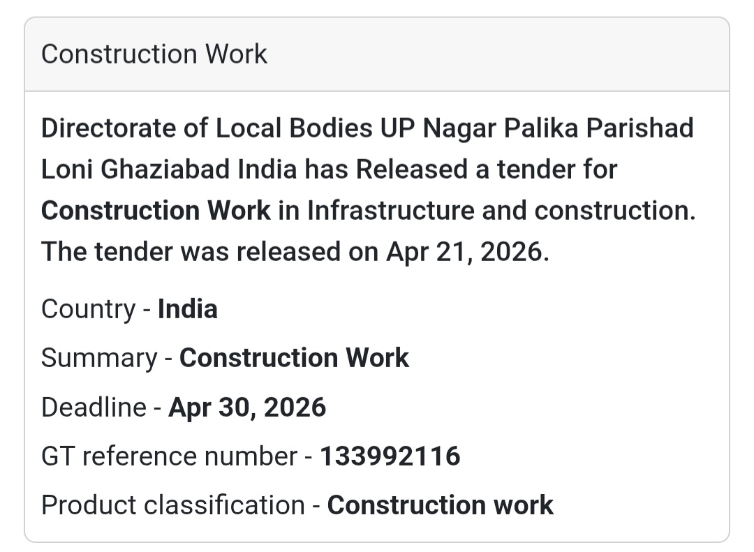 🚧 Construction Work – Ghaziabad (Loni)