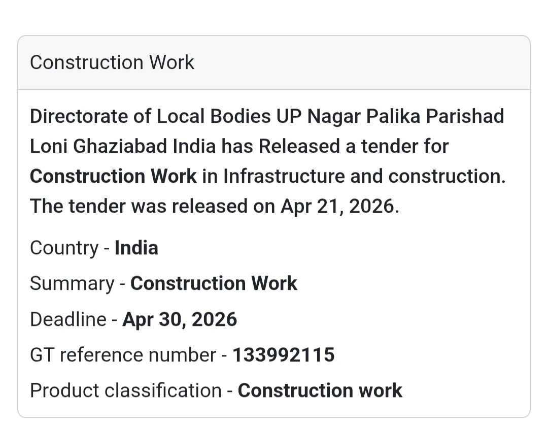 🚧 Construction Work – Ghaziabad (Loni)