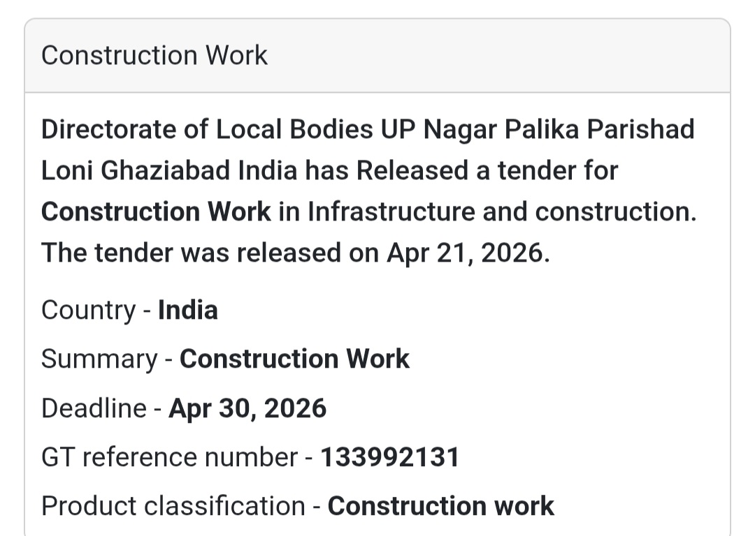 🛣️ Construction Work – Ghaziabad (Loni)