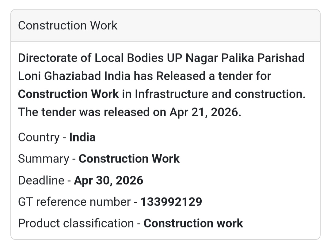 🛣️ Construction Work – Ghaziabad (Loni)