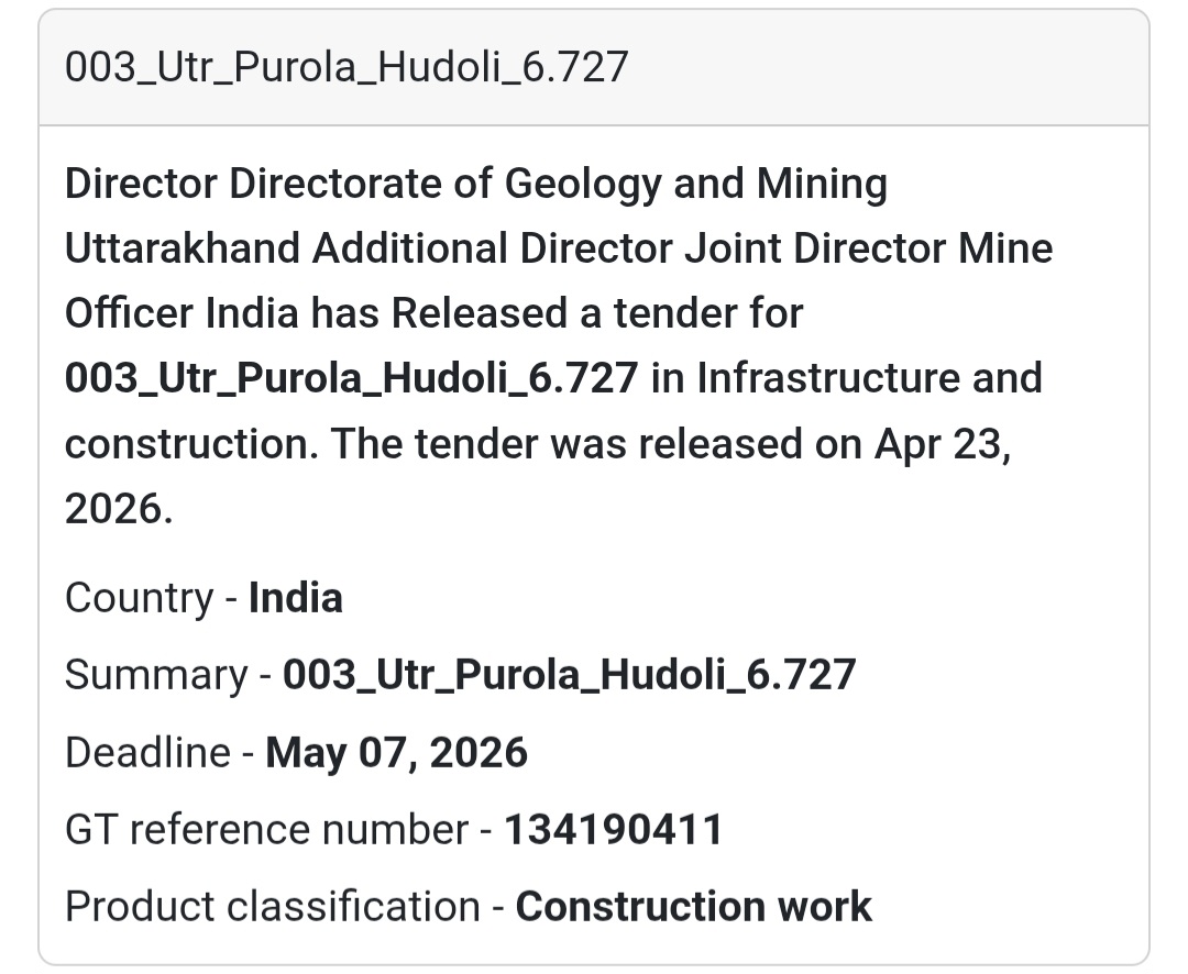 🏗️ Construction Work – Purola (Hudoli)