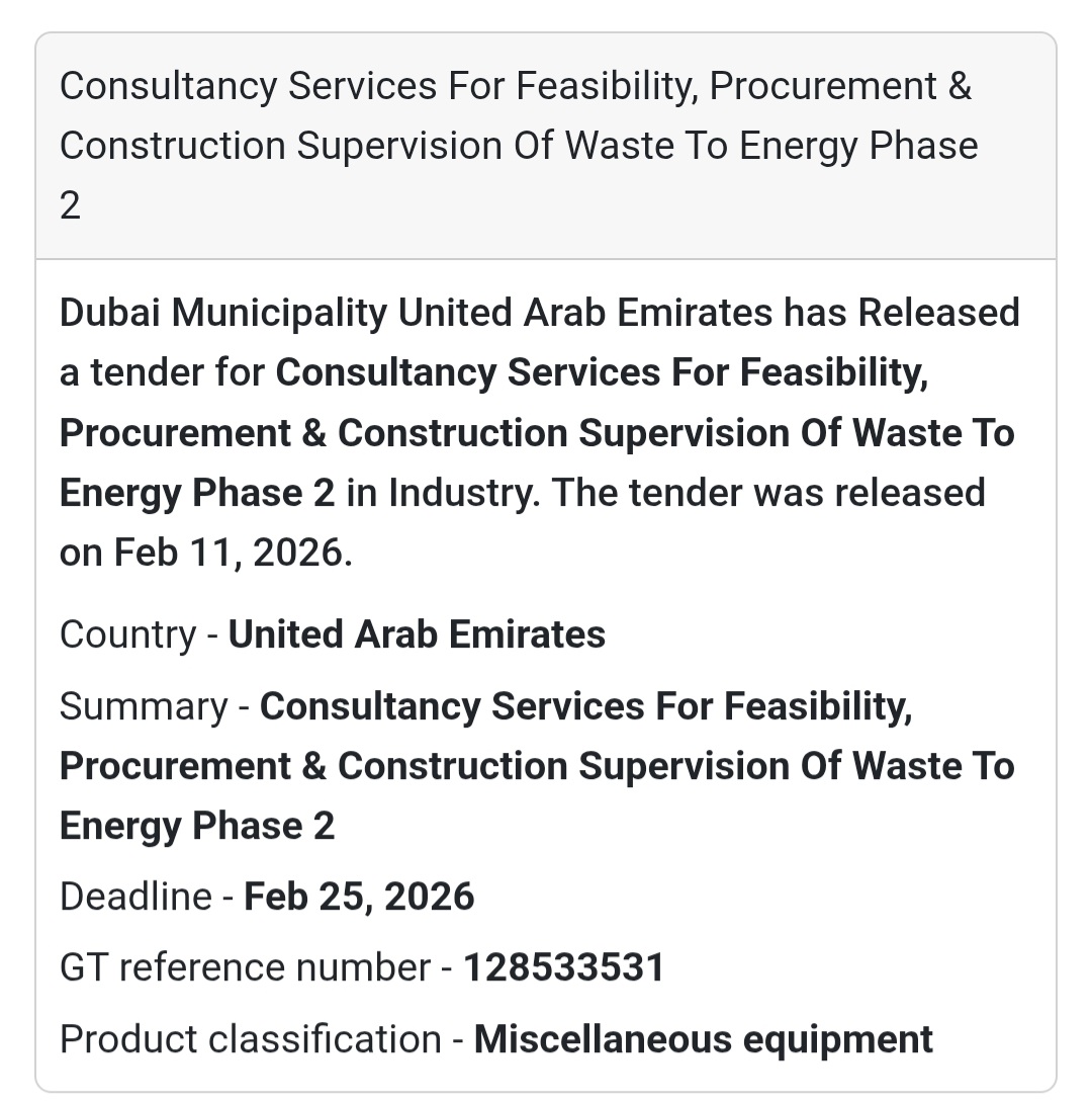 ♻️ Consultancy Services – Waste to Energy Phase 2