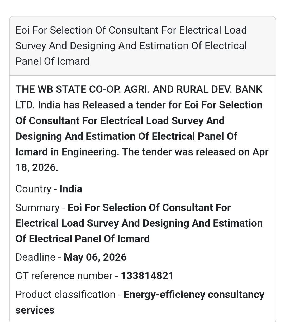 ⚙️ Consultancy Work – West Bengal